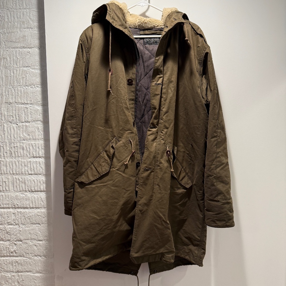 J. Crew Hooded Fishtail Parka with Primaloft (Large)